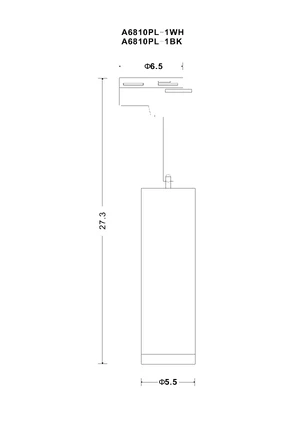Трековый светильник Arte Lamp HUBBLE A6810PL-1BK